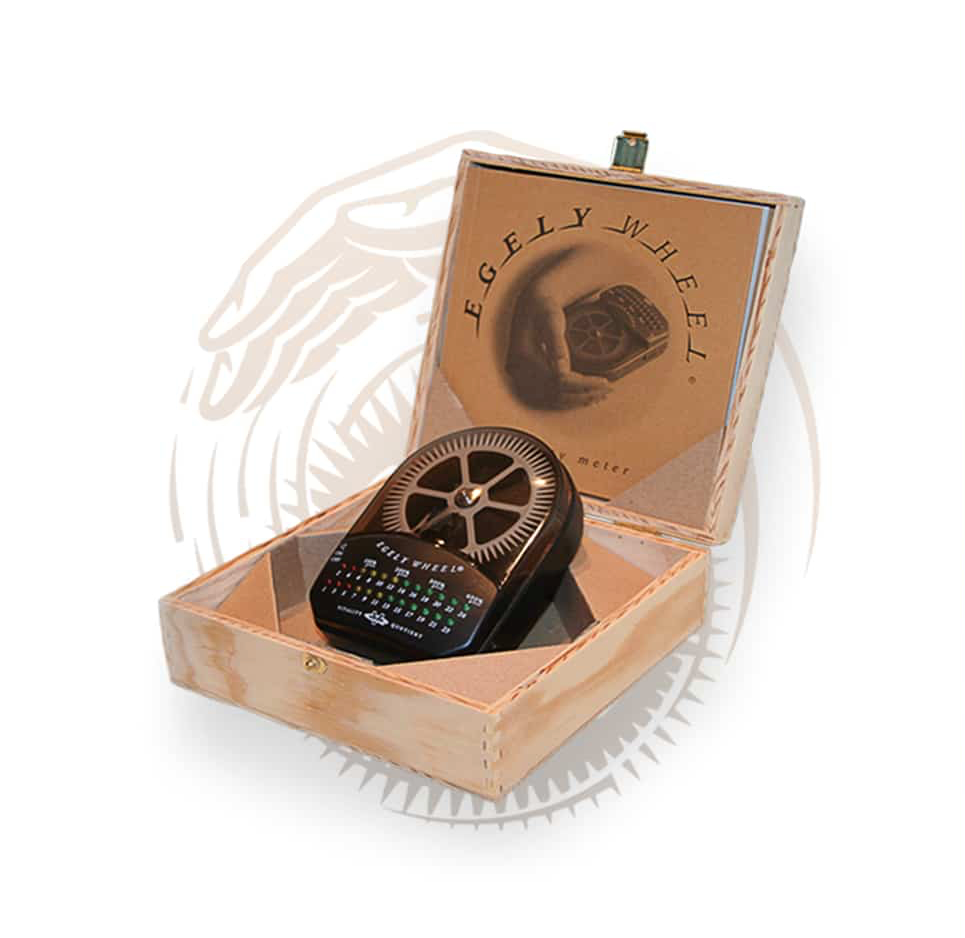 Egely wheel (colo) to measure energies