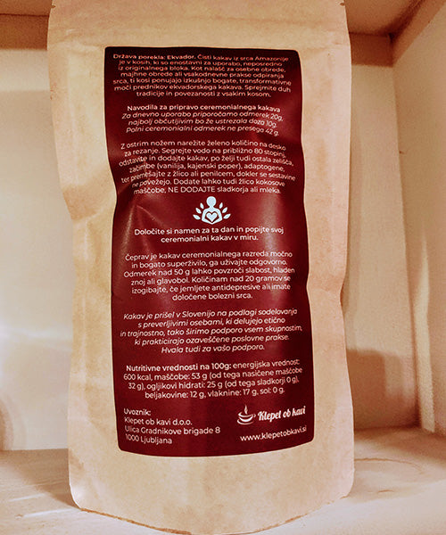 Ceremonial cacao from Ecuador - Coherence